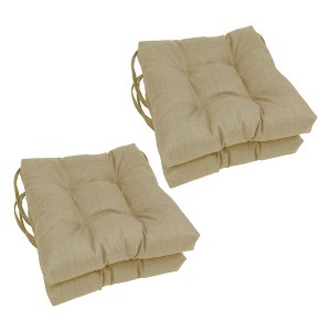 Blazing Needles,16-inch Spun Polyester Solid Outdoor Square Tufted Chair Cushion - 1 of 1