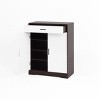 Racxily Flip Drawers Shoe Storage Cabinet - Slim Freestanding White & Walnut Organizer, Entryway Shoe Cabinet with 18-Pair Dustproof Storage - 4 of 4