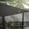6' x 8' Metal Roof BBQ Grill Gazebo, Hardtop Gazebo with Aluminum Frame and 2 Side Shelves - 4 of 4