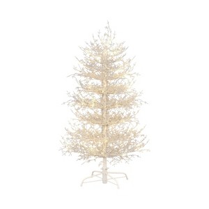 HomeRoots 4' White Pre Lit Sparse Artificial Christmas Tree - 1 of 4