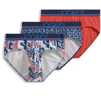 Jockey Mens Elance Poco Brief 2 Pack Underwear Briefs 100% Cotton L  Boysenberry/varsity Herringbone : Target