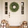 Attop 26" Pine Wreath for Front Door, Artificial Christmas Wreaths Faux Green Fake Pine Needles Wreath - 4 of 4