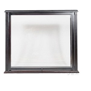 Tabletop Display Case with Front Access – Mahogany Finish - Fits 28" Tall Ships, Plexiglass Panels By Old Modern Handicrafts - 1 of 4