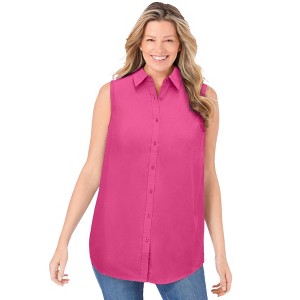 Woman Within Perfect Sleeveless Shirt - 1 of 4