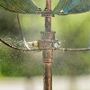 Evergreen 87.5"H Misting Wind Spinner, Copper and Verdigris Tulip - 4 of 4