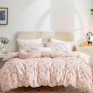 King Floral Duvet Cover Set, Brushed Microfiber, 3 Pieces, Garden Style, Zipper Closure, Soft Breathable - 1 of 4