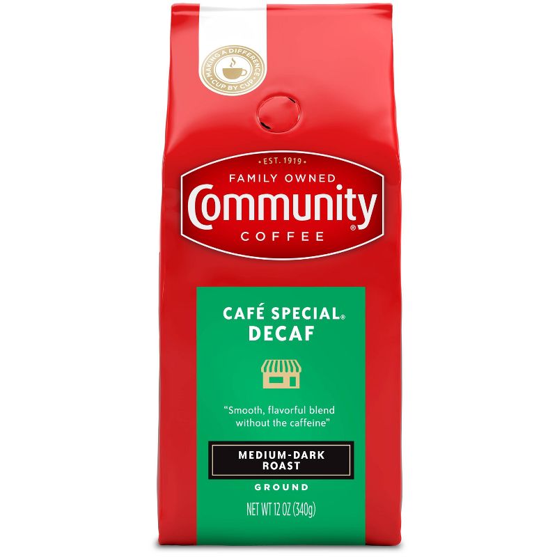 Community Coffee Caf&#233; Special Medium-Dark Roast Ground Coffee - Decaf - 12oz, 1 of 4