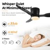 Duclsaty 40" Smart Flush mount Ceiling Fan, WiFi/Alexa Control, Dimmable Light, Quiet DC Motor, ABS Blades, for Indoor/Outdoor - 3 of 4