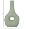 Modern Boho Ceramic Vase - Modern Hollow Design - Decorative Accent for Home, Office, Bedroom, Living Room Decor - 3 of 4