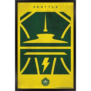 Trends International WNBA Seattle Storm - Logo 25 Framed Wall Poster Prints - 1 of 4