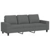 vidaXL 2 Piece Sofa Set in Dark Gray Fabric - Comfortable Seating Experience with Padded Seats and Cushioned Armrests for Living Room, Lounge Area - 3 of 4