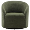32" Wide Boucle Upholstered Swivel Barrel Chair - Kinwell - 2 of 4