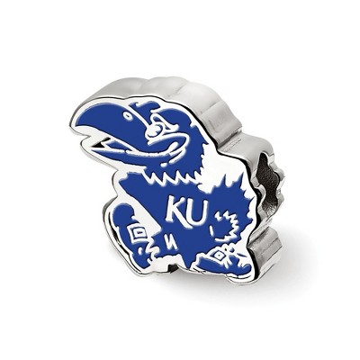 Black Bow Jewelry Sterling Silver Kansas Jayhawks NCAA Bead Charm