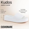 CUSHIONAIRE KUDOS Women’s Platform Sandals – Wedge Sandals for Women, Comfortable Slip-On Shoes, Dressy Summer Sandals with Cushioned Footbed - 4 of 4
