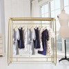 YIYIBYUS Heavy Duty Gold Clothing Rack for Boutique Use, Metal Garment Rack with Top Shelf, Dual-bar Clothes Rack for Retail Display - 3 of 4