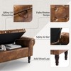 Arceso Storage Bench,50” Queen Linen Tufted Button End of Bed Bench, Upholstered Bedroom Bench,Ottoman Bench for End of Bed Living Room, Entryway - 4 of 4