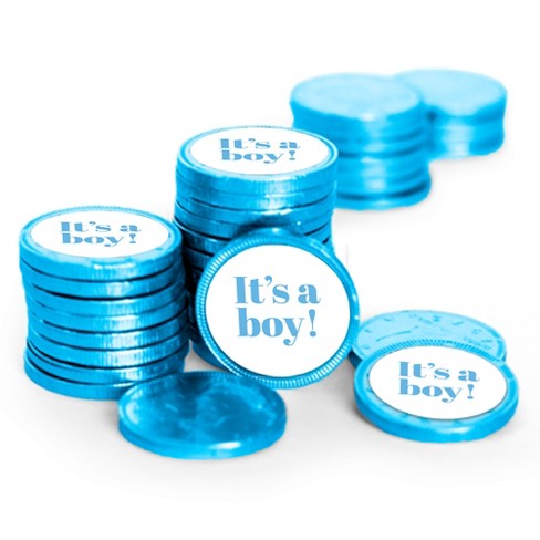 Its A Boy Baby Shower Favor Stickers - Sweet Baby Boy - 40 Labels, Blue