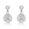 Sophisticated Rhodium-Plated Hanging Earrings with Dazzling Cubic Zirconia for a Glamorous and Refined Touch - 3 of 3