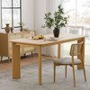 Lirago  Solid Wood Rectangular Dining Table for 6 People Nordic style 67*33.5 Natural - 2 of 4