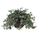 Nearly Natural Puff Ivy w/Vase Silk Plant 18"