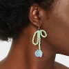 Beaded Tulip Drop Earrings - Wild Fable™ Green/Blue: French Wire, Iron, Glass, Nickel-Free Metal - 2 of 3