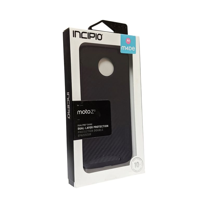 Incipio DualPro Shine Case for moto z3 - Carbon Black, 1 of 6