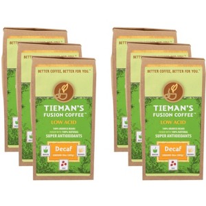Tieman’s Fusion Coffee Ground Decaf Fusion - Case of 6 - 10 oz - 1 of 2