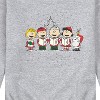 Men's - Peanuts - Christmas Caroling Charlie Snoopy Woodstock Lucy Sally Linus Graphic Fleece Sweatshirt - 2 of 4