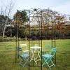 Metal Garden Arch Iron Garden Arbors Gazebo Dia81.3" x 114.2" High Birdcage Shape Pergola Pavilion for Wedding Ceremony Outdoor Black - 2 of 4