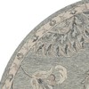 5' Gray Round Wool Hand Tufted Area Rug - 4 of 4