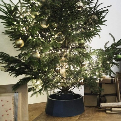 Robust Green Plastic Christmas Tree Stand for Real Trees