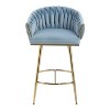 Blue Counter Height Bar Stools Velvet Kitchen Island Counter Bar Stools - 2 of 4