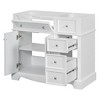 Vynxaria 36" White Freestanding Bathroom Storage Cabinet with Drawers and Adjustable Shelf,Not Include Basin Sink - 4 of 4