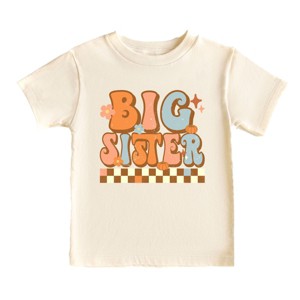 The Juniper Shop Big Sister Checkered Toddler Short Sleeve Tee - 1 of 4