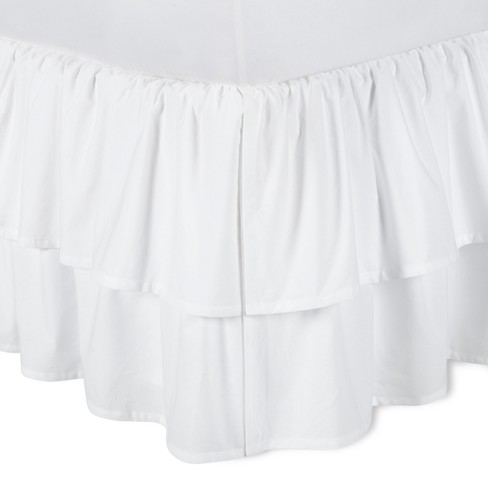 double ruffle bed skirt