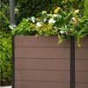 Elevated Wood Look Garden Bed for Patio, Deep Root Planter Box - 3 of 4