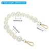 Unique Bargains Zinc Alloy Imitation Pearl Bead Purse Handbag Chain Strap Clutch 12.6" Light Gold - 2 of 3