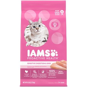 IAMS Proactive Health Sensitive Digestion and Skin Turkey Flavor Dry Cat Food - 1 of 4