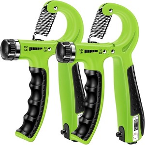 2-in-1 Hand Exercise Set (2 Pack), Grip Strengthener & Squeezer for Forearm, Wrist, Finger Workout and Strength Training - 1 of 4