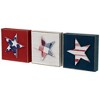 Northlight Stars and Stripes Americana Wooden Plaques - 4.25" - Red, White and Blue - Set of 3 - 3 of 4