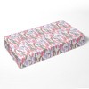 Bacati - Jungle Safari Girls Lilac/Coral Muslin 5 pc Crib Bedding Set with Long Crib Rail Guard Cover - 4 of 4