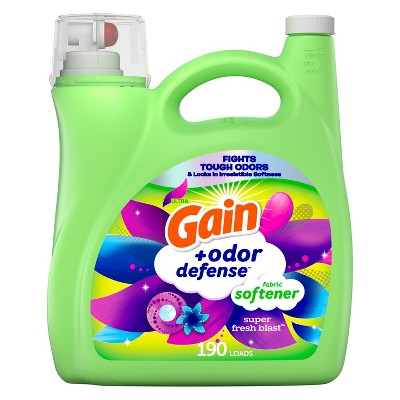 Gain Odor Defense Fabric Softener - Super Fresh Blast - 164 fl oz