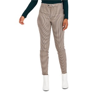 I.N.C International Concepts Womens Plaid Casual Trouser Pants, Brown, 16 Regular - 1 of 1