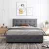XIYUYEU Queen Size Linen Fabric Bed Wooden Bed Frame with 4 Drawers and Headboard for Bedroom - 2 of 4