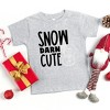 The Juniper Shop Snow Darn Cute Glitter Youth Short Sleeve Tee - L - Heather Grey - 2 of 3