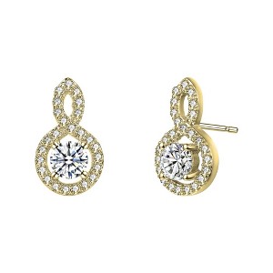 Timeless and Elegant Classic Drop Earrings Adorned with Sparkling Clear Cubic Zirconia for a Touch of Sophisticated Glamour - 1 of 3