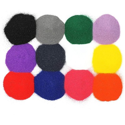 Art Sand for DIY Crafts, 12 Rainbow Colors (1.1 lb, 12 Pack)
