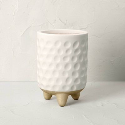 11.42" Indoor/Outdoor Earthenware Ceramic Planter Cream - Opalhouse™ designed with Jungalow™