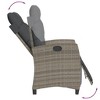vidaXL Patio Dining Set with Cushions Outdoor Garden Furniture Poly Rattan - Gray 59.1" Table Length 6 Pieces - 4 of 4