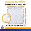 Filter King 19.88x21.5x1 Air Filter | 6-PACK | MERV 13 HVAC Pleated A/C Furnace Filters | MADE IN USA | Actual Size: 19.88 x 21.5 x .75" - 2 of 4